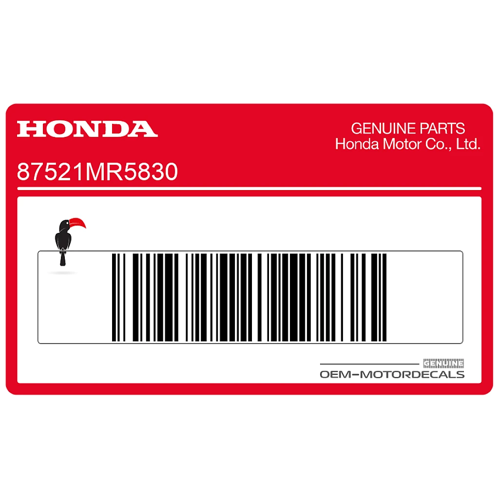 Honda PC800 Naklejka ostrzegawcza OEM 87521MR5830