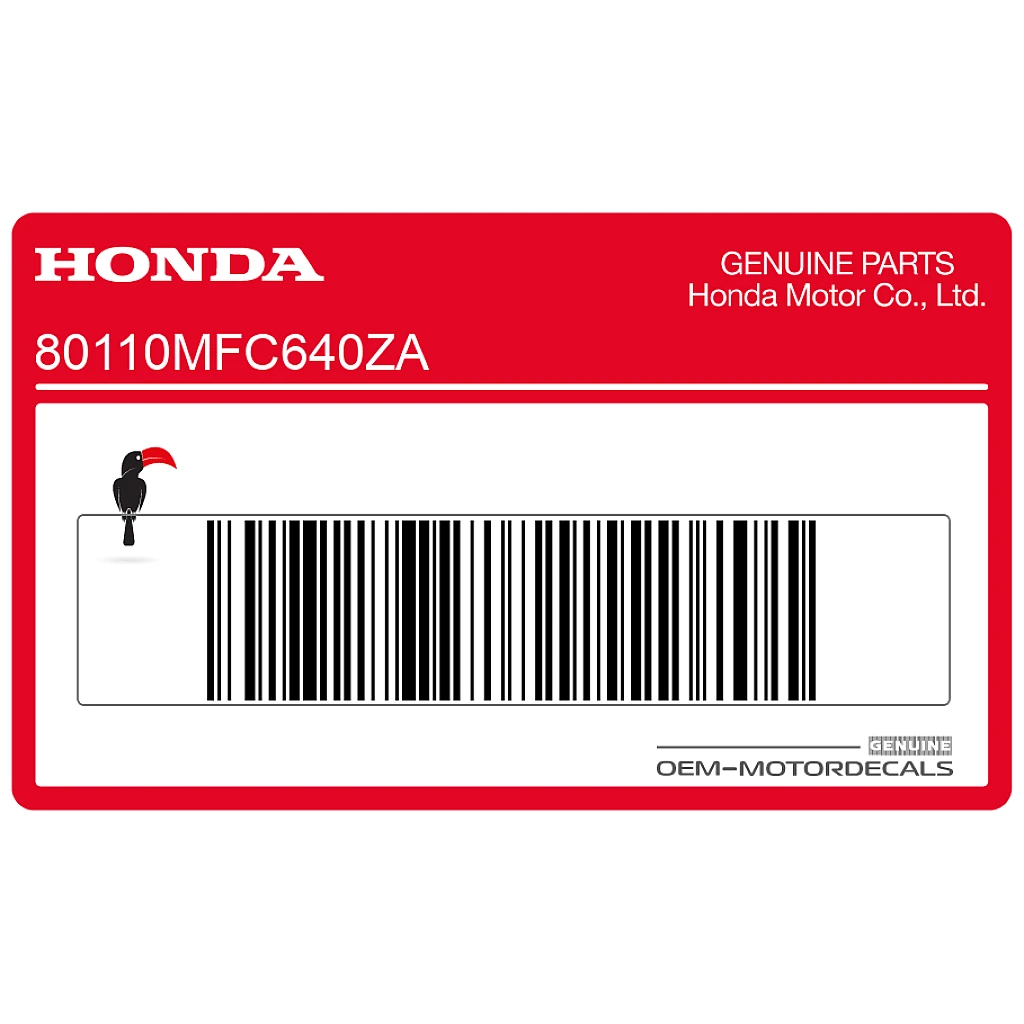 Honda FMX650 HONDA Emblem für hinteres Schutzblech OEM 80110MFC640ZA