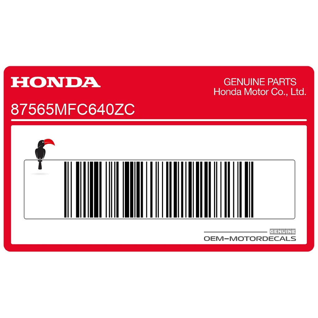 Honda FMX650 Warnhinweisaufkleber OEM 87565MFC640ZC