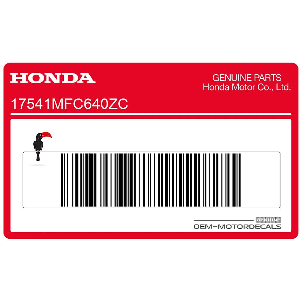 Honda FMX650 Autocollant d'écopes Côté Droit OEM 17541MFC640ZC Vinyle