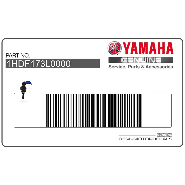 Yamaha TZR50 Carenado Izquierdo TZR Juego de Gráficos Lado Izquierdo OEM 1HDF173L0000
