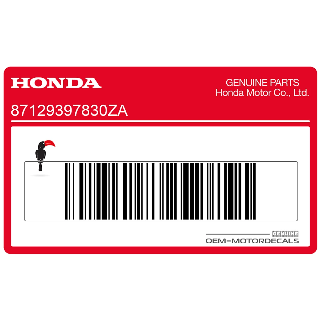 Honda CG125 Emblema Serbatoio Sinistro OEM 87129397830ZA