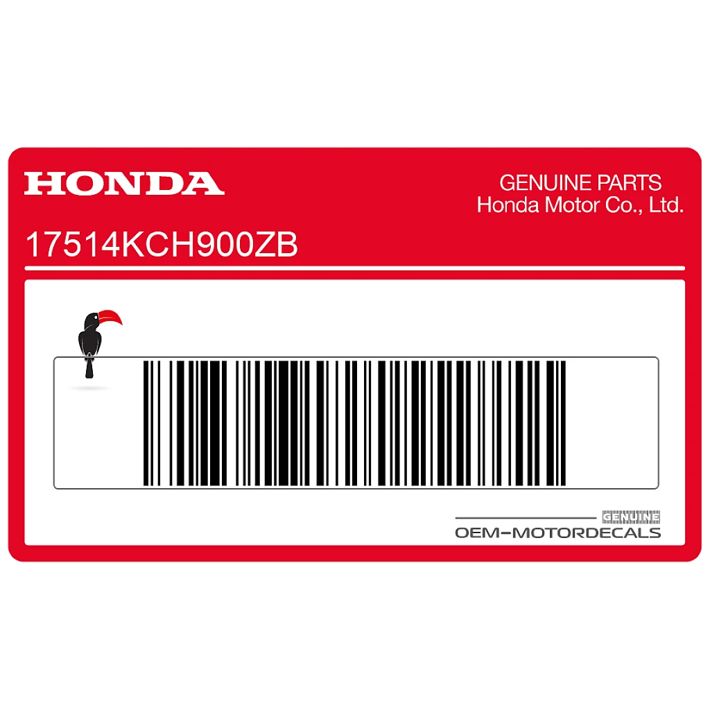 Honda CG125 Adesivo Serbatoio Lato Sinistro OEM 17514KCH900ZB