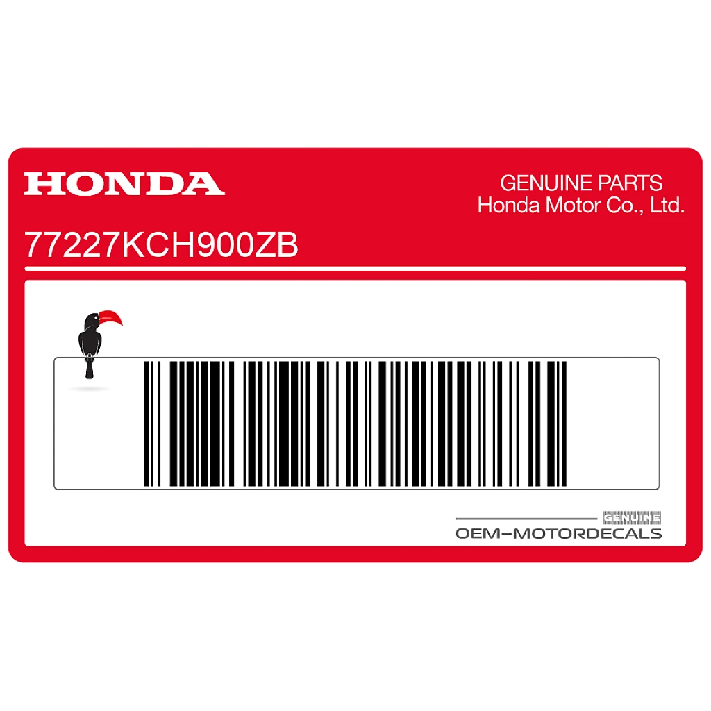 Honda CG125 Aufkleber für Heckverkleidung OEM 77227KCH900ZB original Vinyl-Aufkleber für präzise Passform.