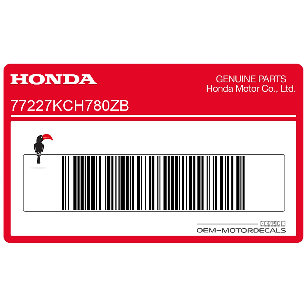 Adesivo Codone Honda CG125 OEM 77227KCH780ZB
