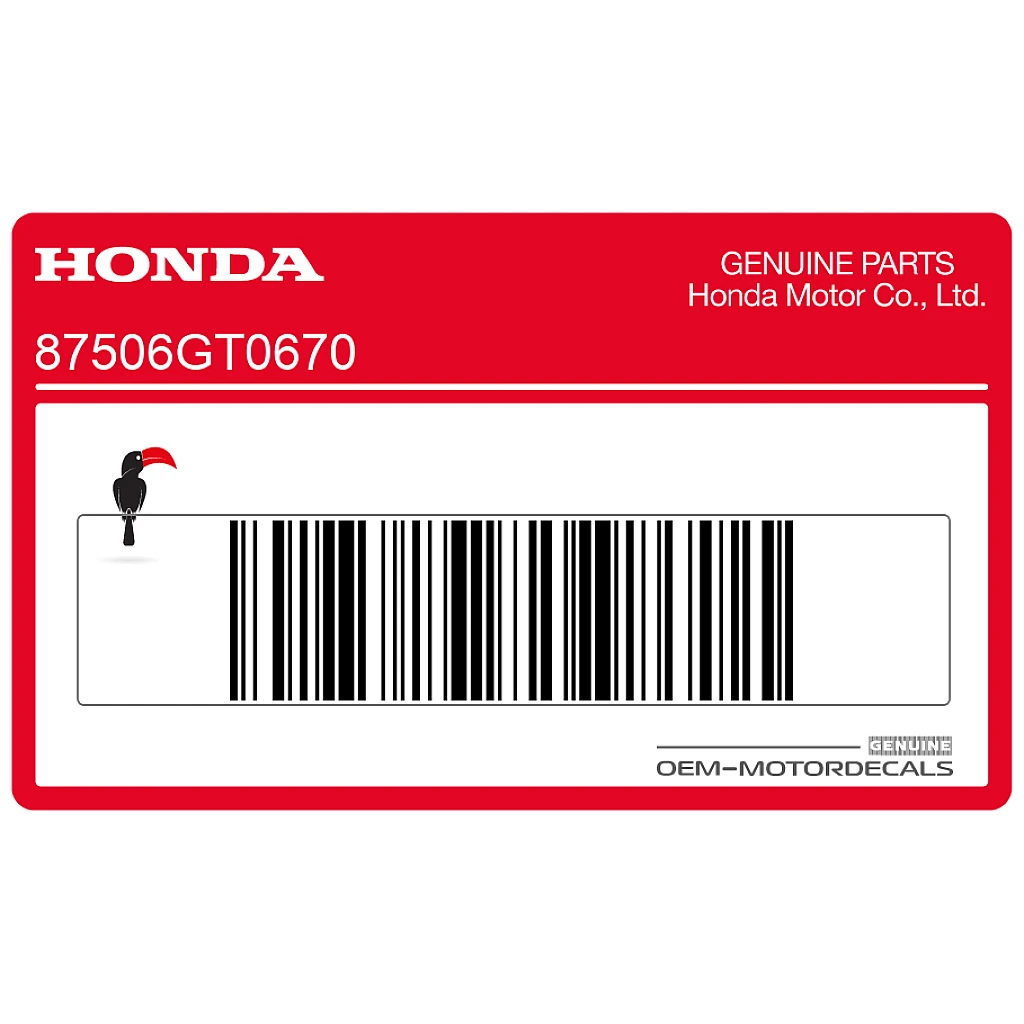 Honda CG125 Batteriewarnaufkleber linke Seite OEM 87506GT0670