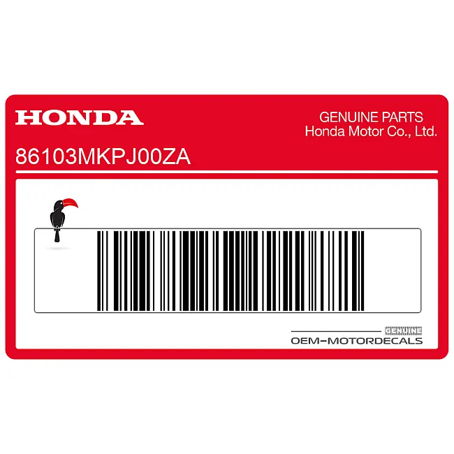 Honda CBR500R Unterverkleidung Honda Aufkleber rechte Seite unten OEM 86103MKPJ00ZA