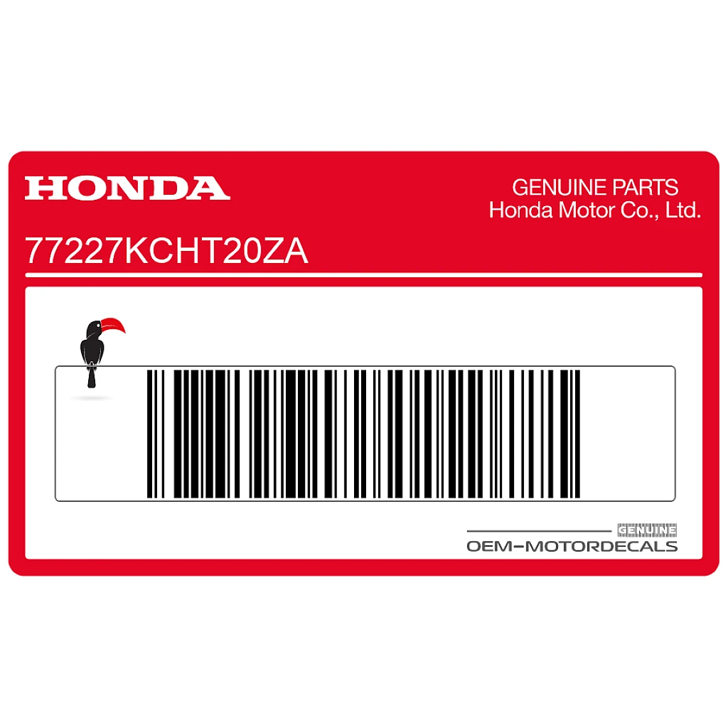 Honda CG125 Adesivo Codone OEM 77227KCHT20ZA Grafica Originale di Fabbrica per Pannello Laterale