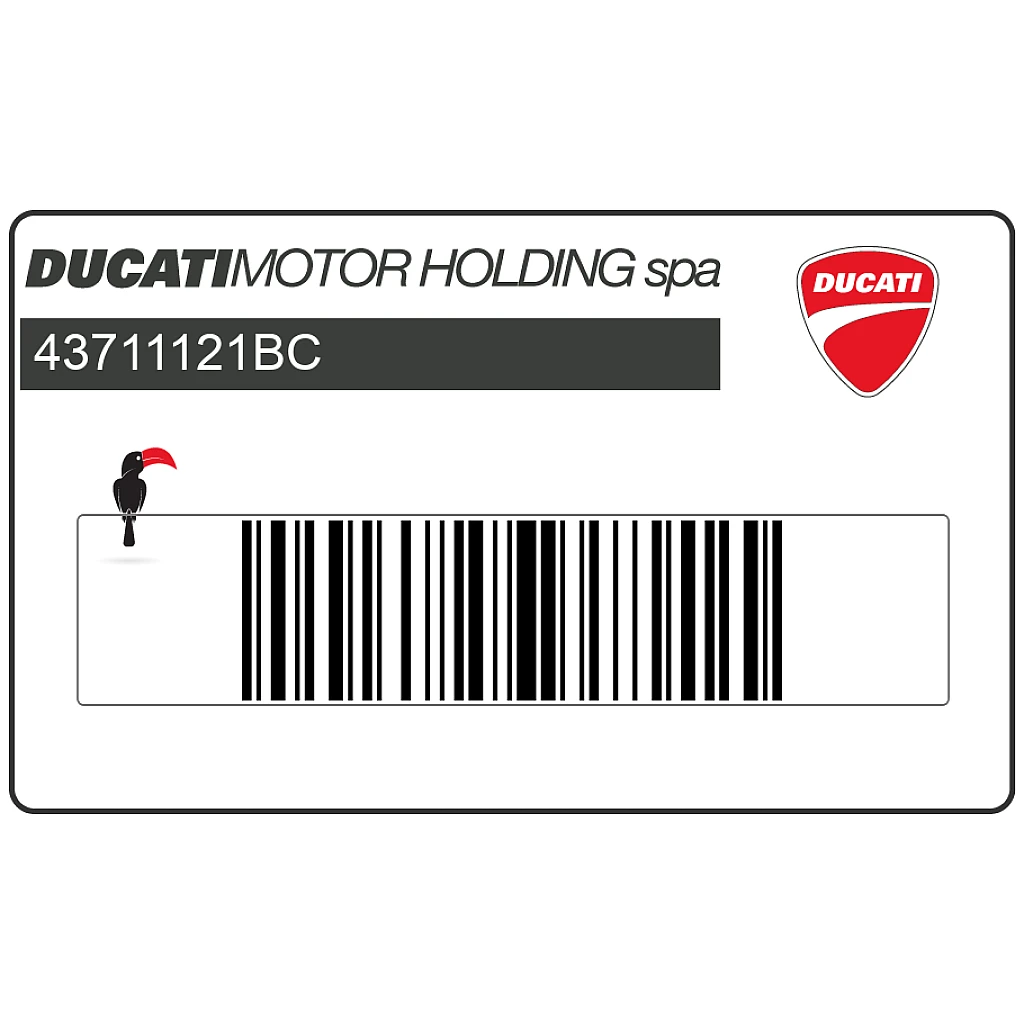 Ducati ST4S 996 Sport Touring Carenatura Laterale Adesivo DUCATI ST4S Lato Sinistro OEM 43711121BC