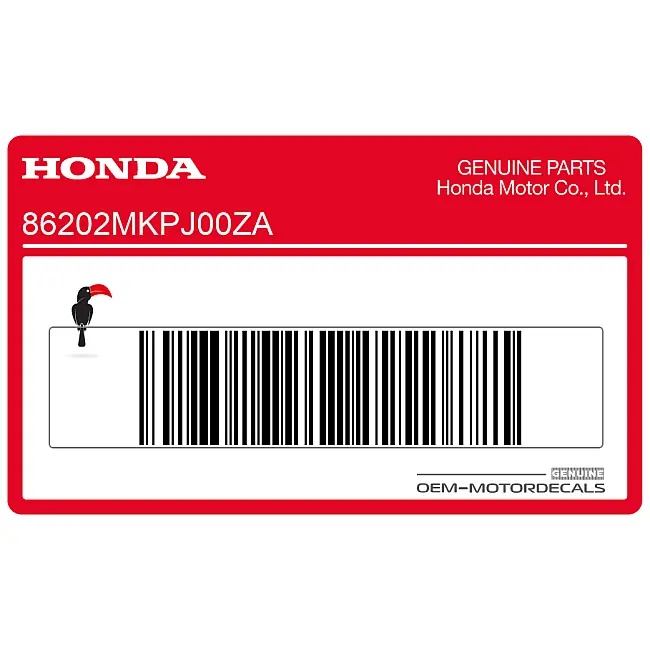 Honda CBR500R Naklejka na lewą owiewkę CBR Lewa Strona OEM 86202MKPJ00ZA