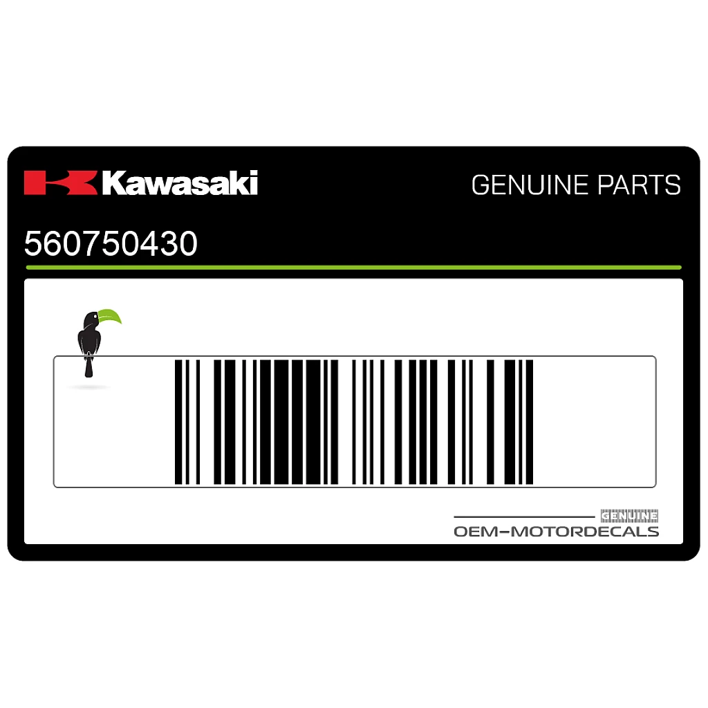 Autocollant Kawasaki Ninja H2 Carénage Supérieur Côté Droit Inférieur OEM 560750430