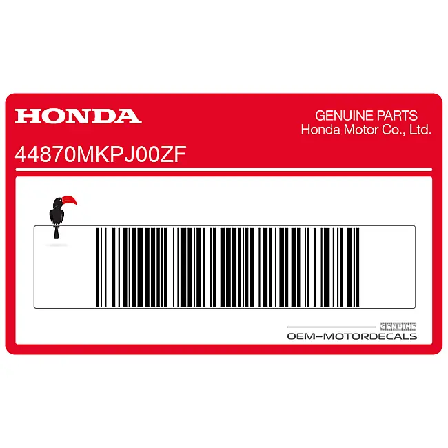 Honda CBR500R Sticker Rechter Wiel Rechterkant OEM 44870MKPJ00ZF