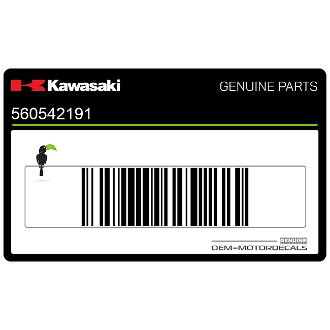 Kawasaki Ninja H2 Emblème 3D H2 carénage supérieur OEM 56054-2191 Graphique d'usine authentique