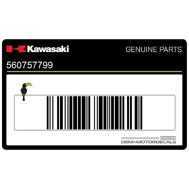 Kawasaki Ninja H2 Seitenverkleidungsaufkleber rechts oben OEM 560757799