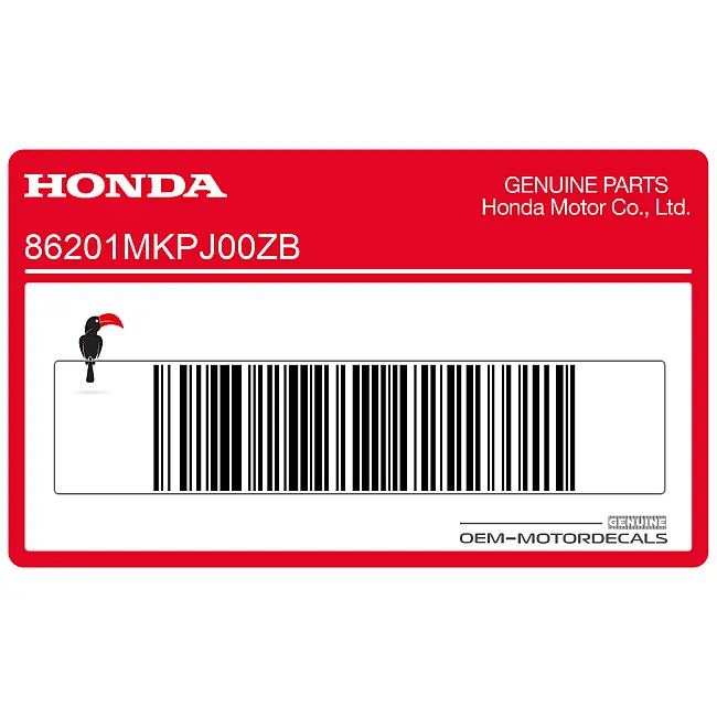 Honda CBR500R Tank Wing Sticker Rechterkant OEM 86201MKPJ00ZB