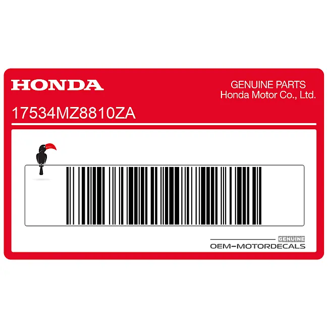 Pegatina de depósito Honda VT600C Shadow Lado Izquierdo OEM 17534MZ8810ZA