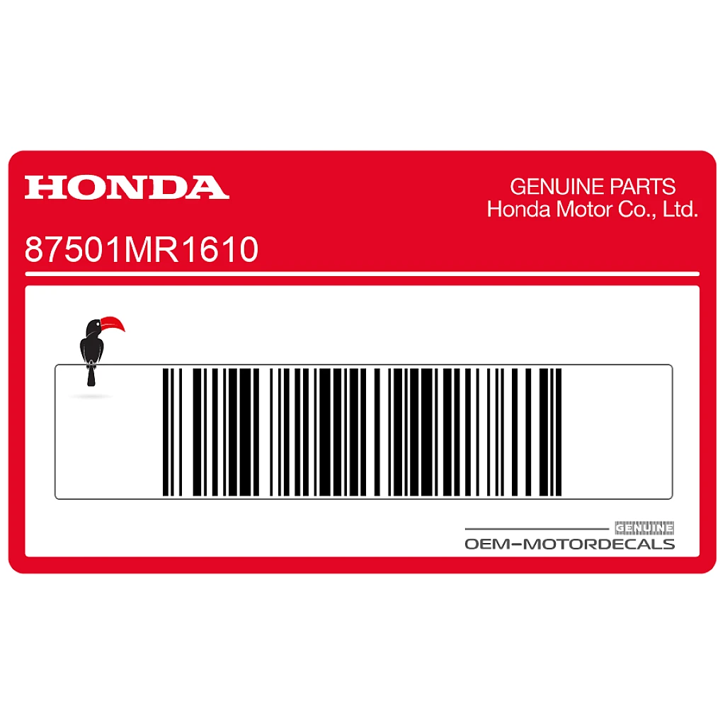 Honda Shadow Aufkleber rechte Seitenverkleidung rechts OEM 87501MR1610