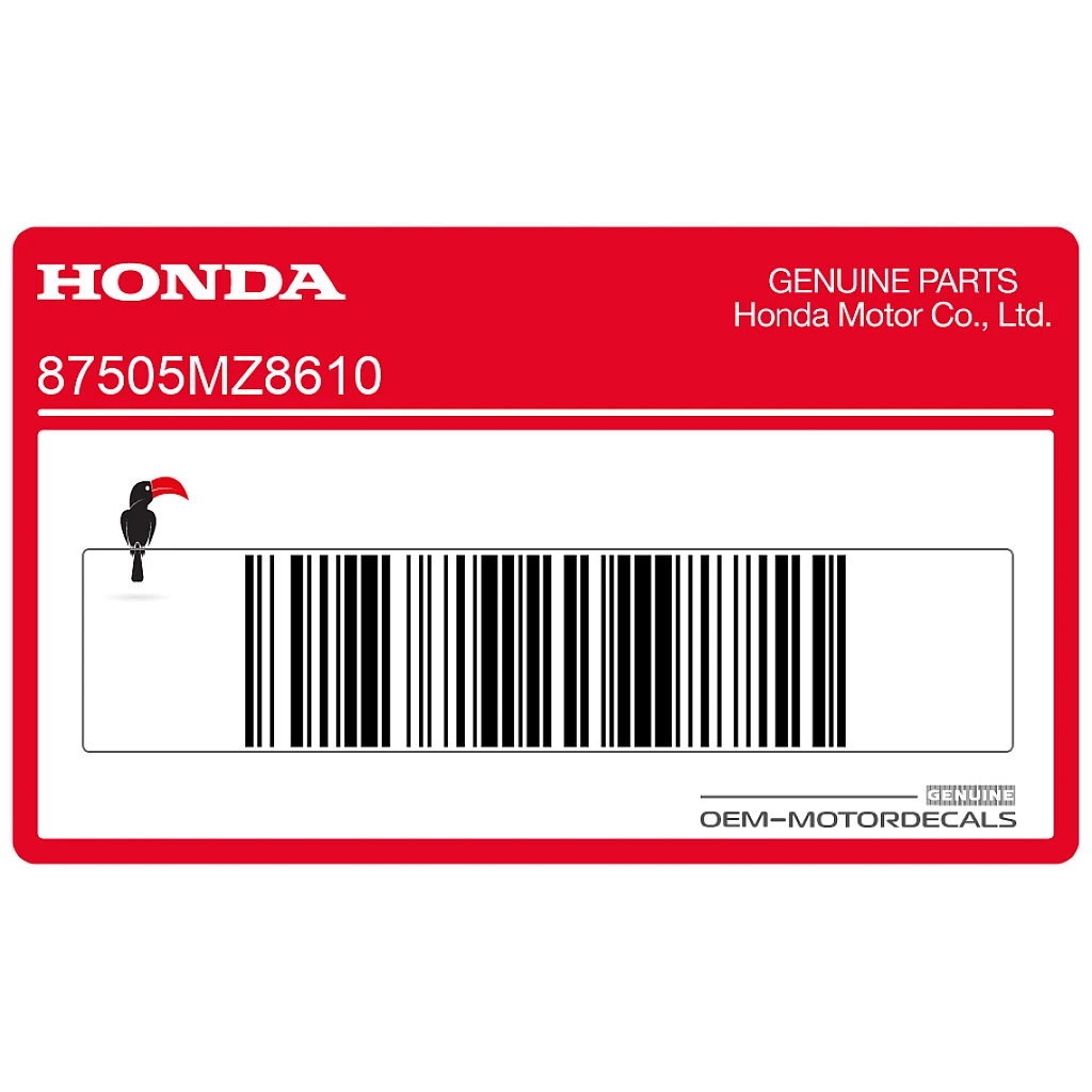 Honda VT600C Shadow Pegatina Información Neumáticos Lado Izquierdo OEM 87505MZ8610