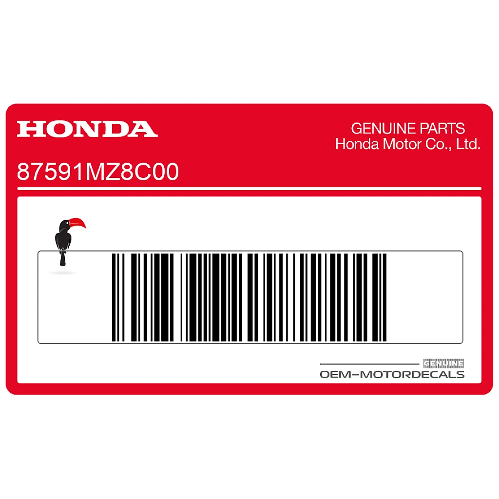 Honda Shadow Etiqueta Advertencia Chasis OEM 87591MZ8C00
