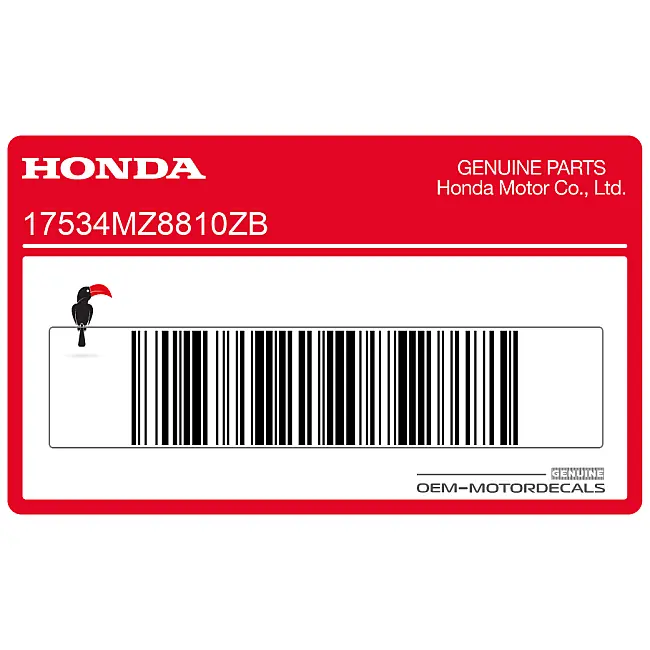 Honda VT600C Shadow Naklejka na bak lewa strona OEM 17534MZ8810ZB