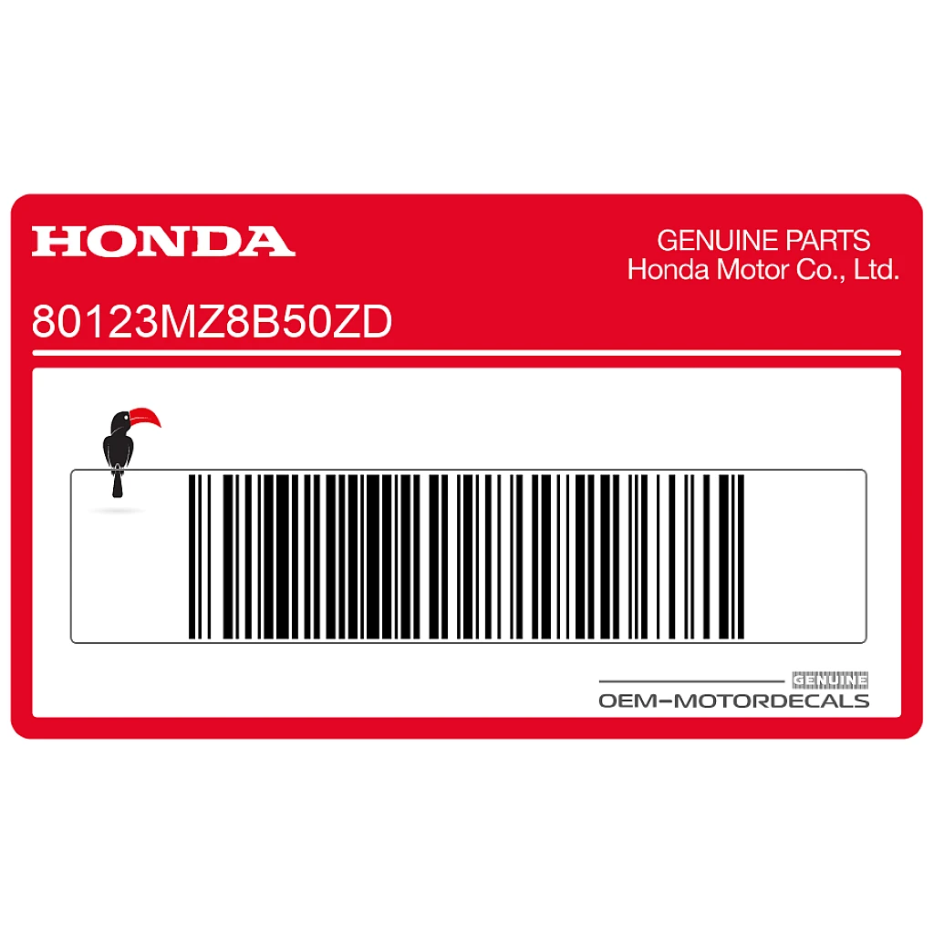Honda VT600C Shadow Naklejka na pokrywę boczną Lewa strona OEM 80123MZ8B50ZD