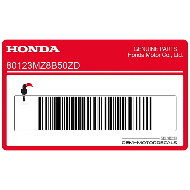 Honda VT600C Shadow Seitenverkleidungsaufkleber linke Seite OEM 80123MZ8B50ZD