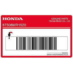 Battery caution mark, right side