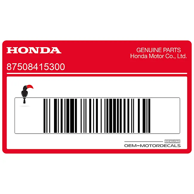 Honda VT600C Shadow Naklejka Ostrzegawcza na Chłodnicę OEM 87508415300