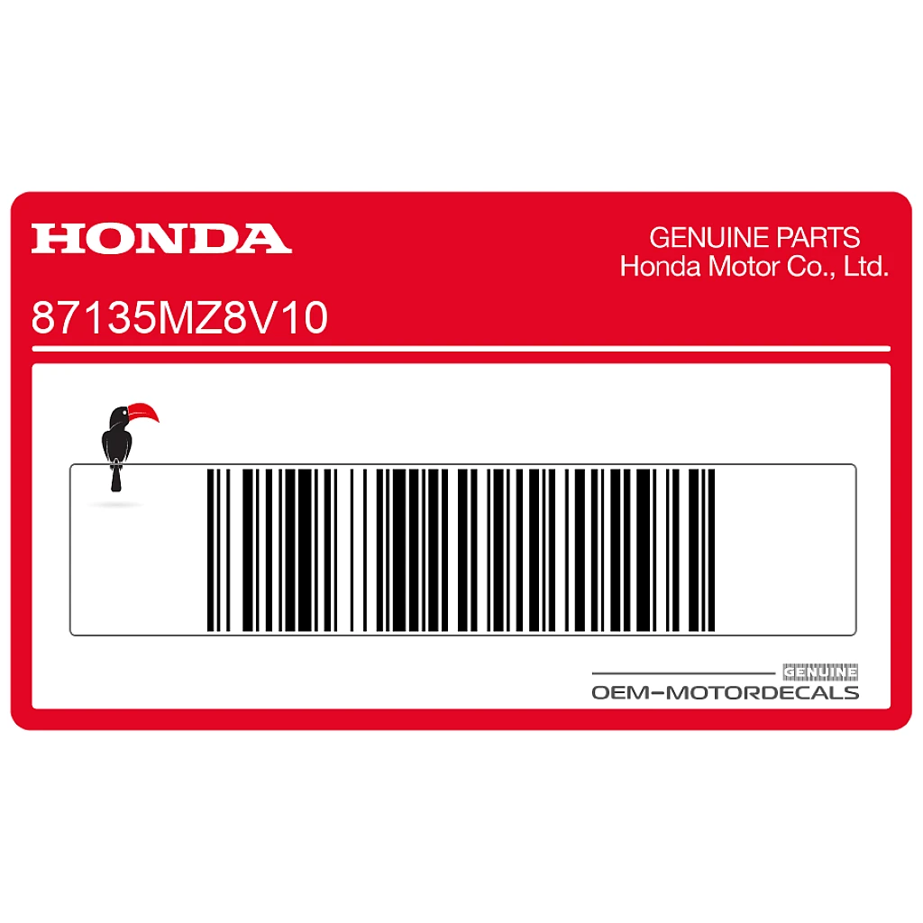 Honda VT600C Shadow Warnaufkleber rechte Seite OEM 87135MZ8V10