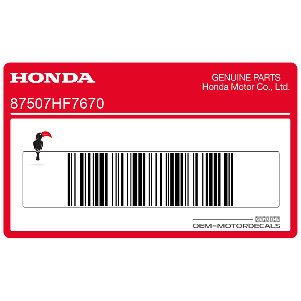 Honda VT600C Shadow Adesivo Trasmissione Catena Forcellone OEM 87507HF7670
