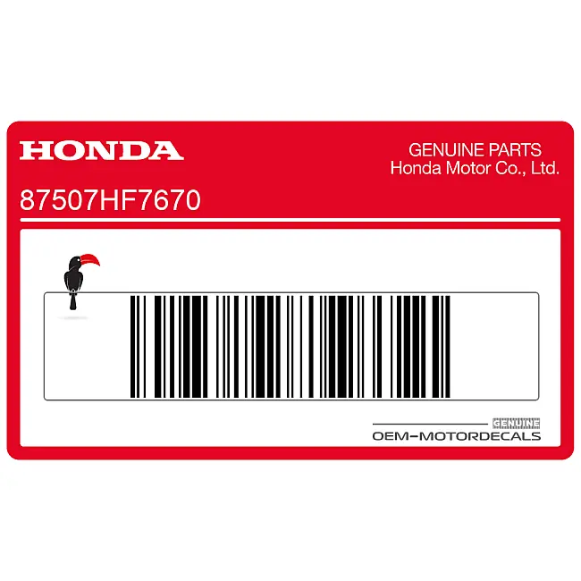 Honda VT600C Shadow Adesivo Trasmissione Catena Forcellone OEM 87507HF7670
