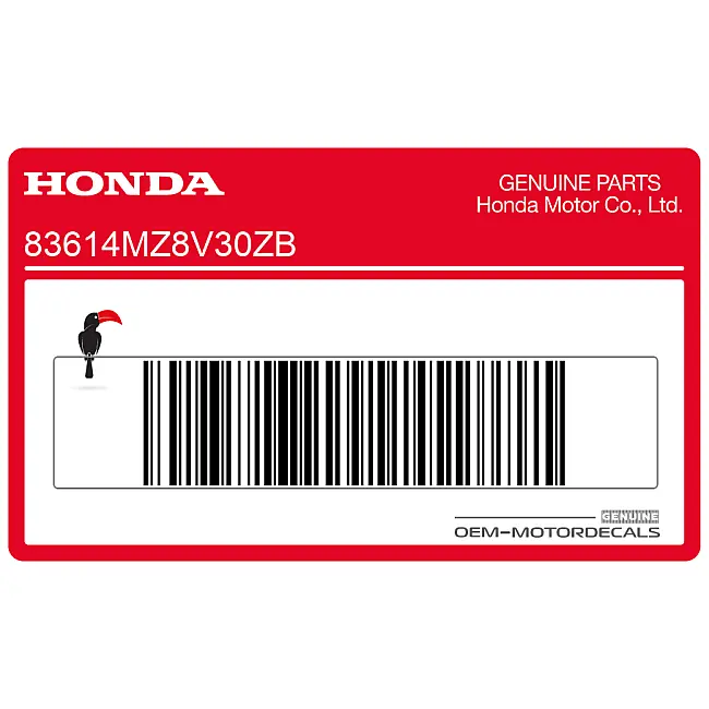 Honda VT600C Shadow Seitenverkleidungsaufkleber Shadow MARK (TYPE2) OEM 83614MZ8V30ZB Authentischer Werksaufkleber