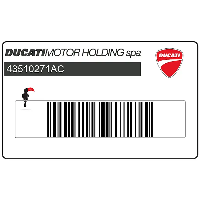 Ducati ST2 944 Sport Touring Adesivo logo DUCATI serbatoio OEM 43510271AC grafica originale di fabbrica