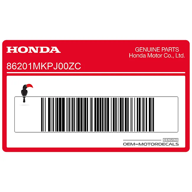 Honda CBR500R Kraftstofftank Flügel-Aufkleber Emblem rechte Seite OEM 86201MKPJ00ZC