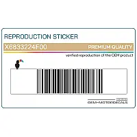 Reproducción de Suzuki SUZUKI Etiqueta de precaución, Carga de neumáticos 68332-24F00