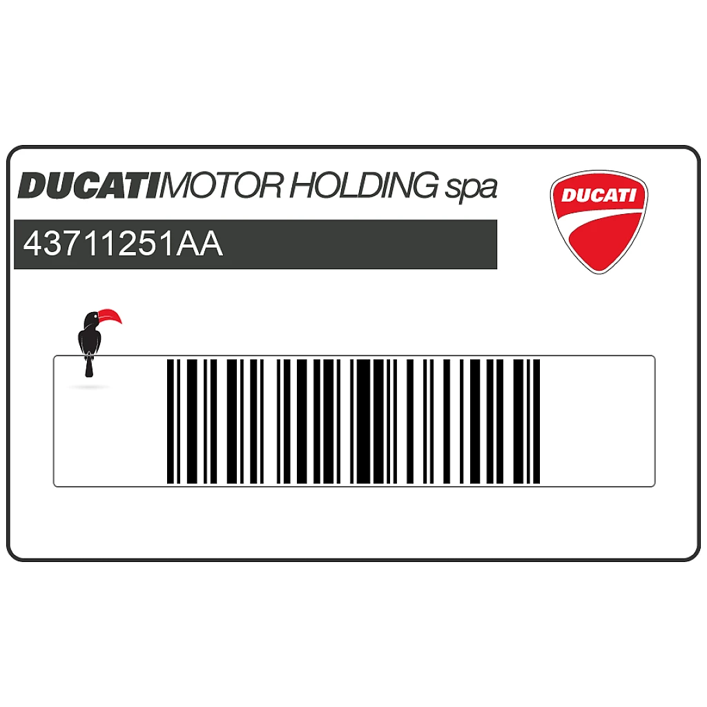 Ducati Supersport 1000 Rechter Kuipdeel DUCATI 1000 Sticker Rechterkant OEM 43711251AA