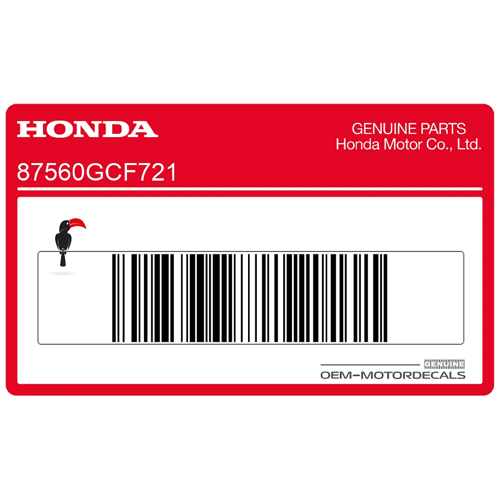 Honda CRF50F Naklejka ostrzegawcza łańcucha 