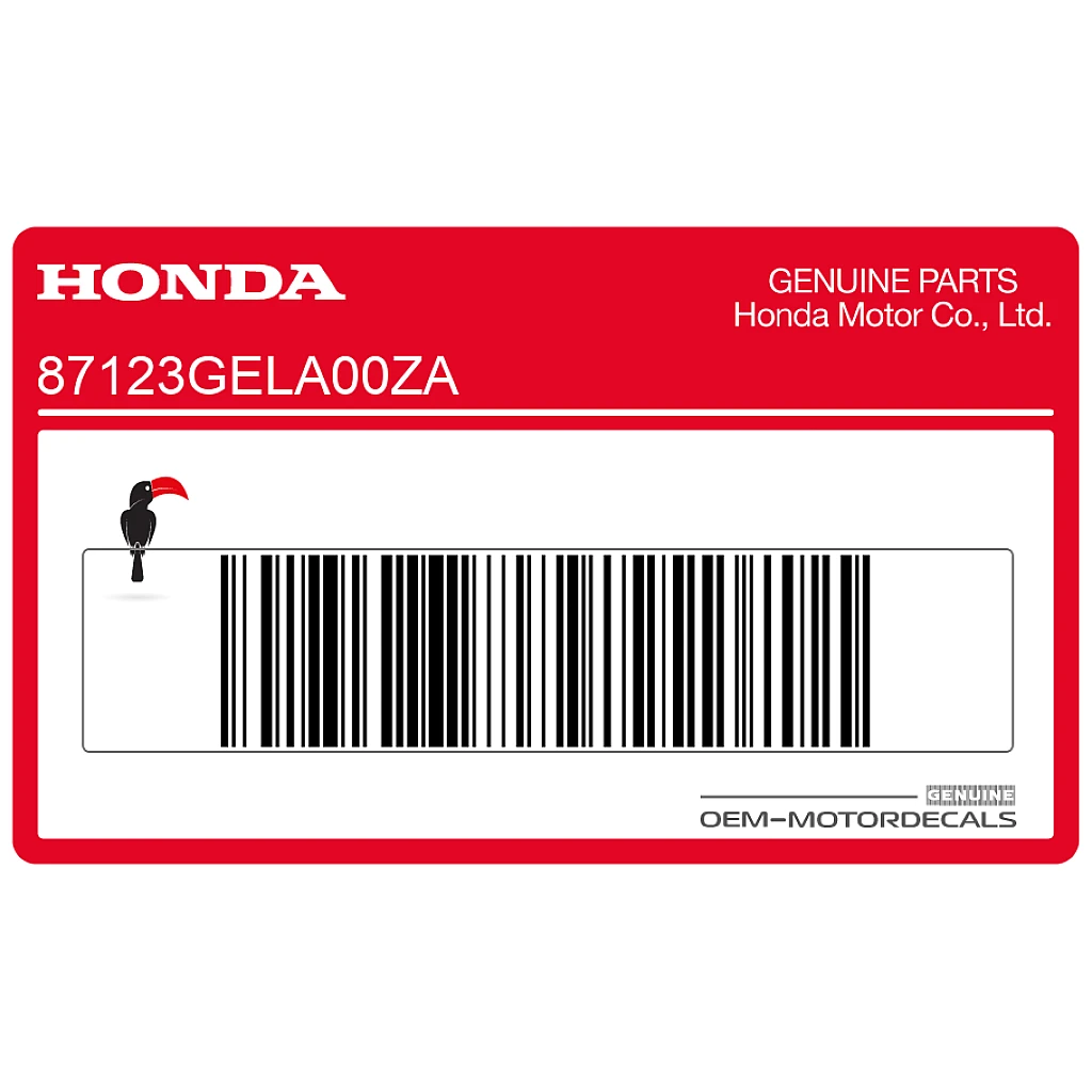 Honda CRF50F Aufkleber rechte Kühlerverkleidung rechts OEM 87123GELA00ZA