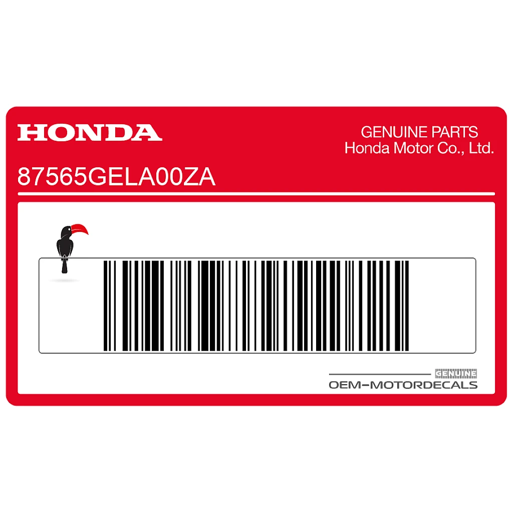 Honda CRF50F Pegatina Precaución Lado Derecho OEM 87565GELA00ZA