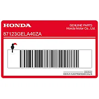 HONDA Tank shroud stripe, right side 87123-GEL-A40ZA