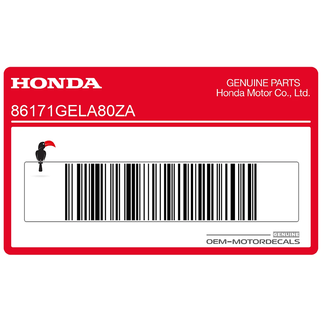 Honda CRF50F Aufkleber für rechte Seitenverkleidung rechts OEM 86171GELA80ZA