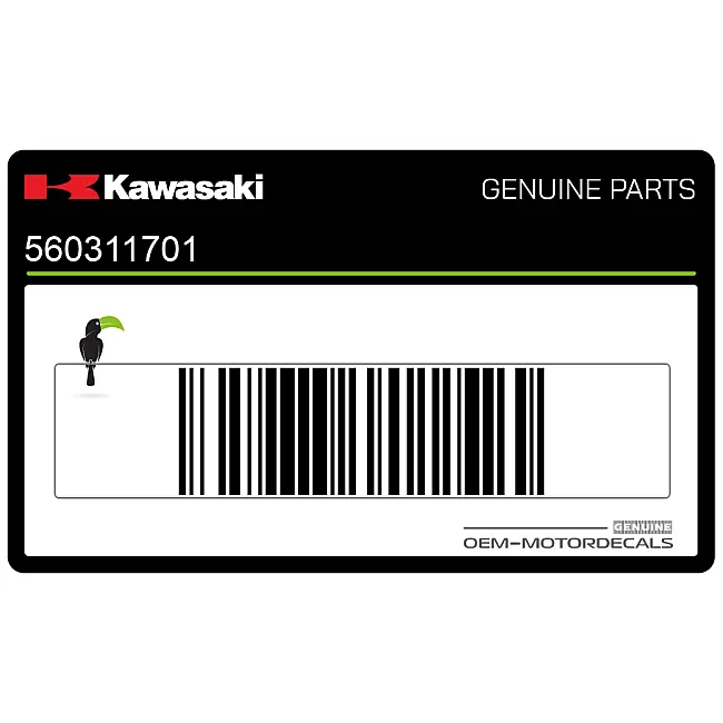 Kawasaki ZZ-R250 EX250 Dagelijkse Veiligheidshandleiding Waarschuwingssticker Linkerkant OEM 56031-1701