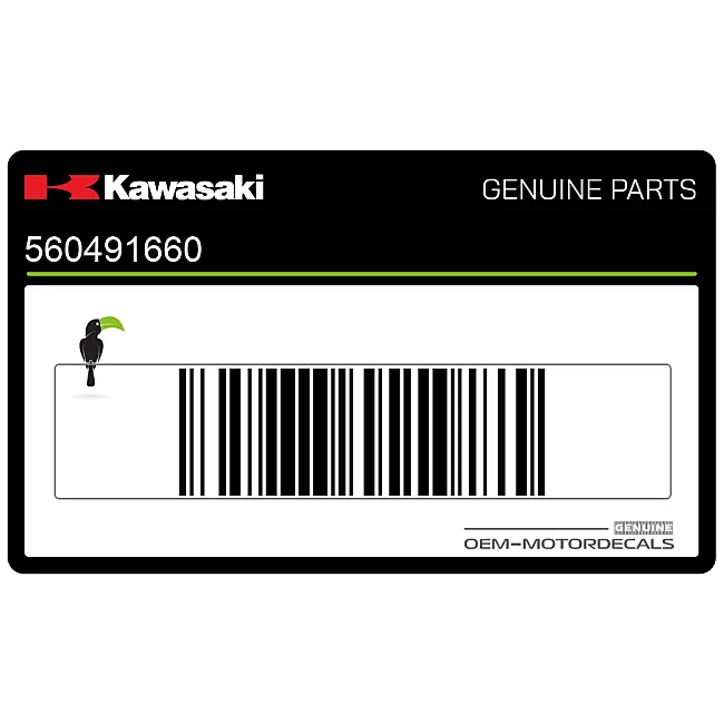 Kawasaki ZZ-R250 Zijkap Sticker Rechterkant Origineel 560491660