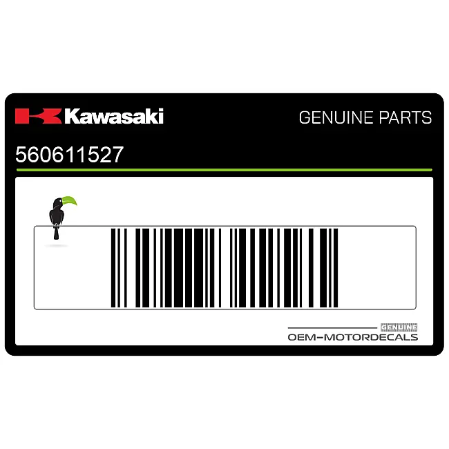 Kawasaki ZZ-R250 Zijkapstickerset Linkerkant OEM 56061-1527
