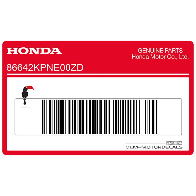 Honda CB125F Left Outer Shroud Stripe Left Side OEM 86642KPNE00ZD