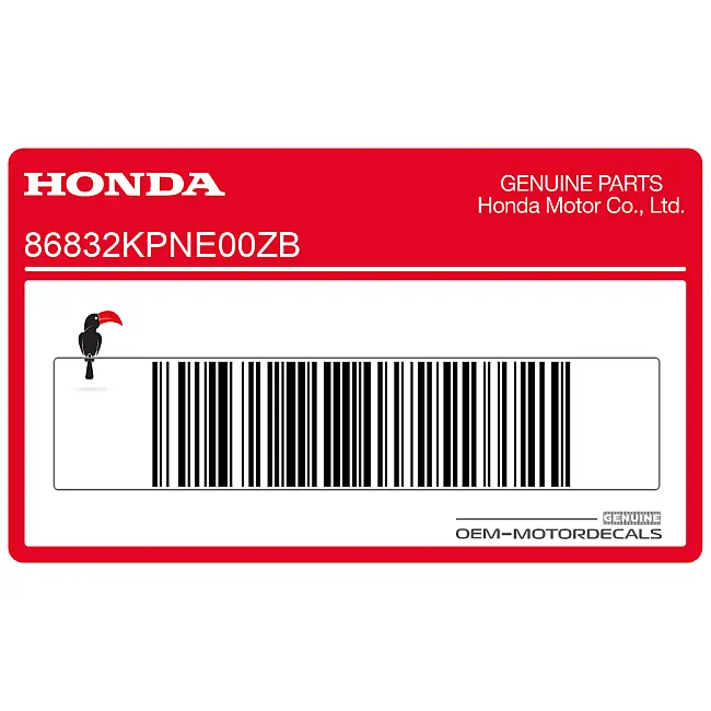 Honda CB125F Adesivo Fiancata PGM-FI OEM 86832KPNE00ZB