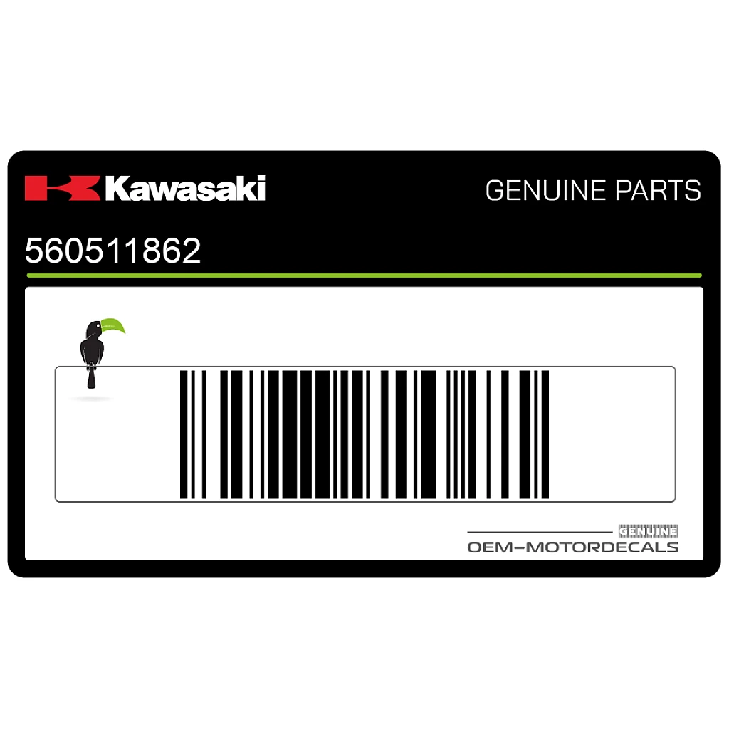 Kawasaki KDX200 Schwingenaufkleber linke Seite OEM 560511862