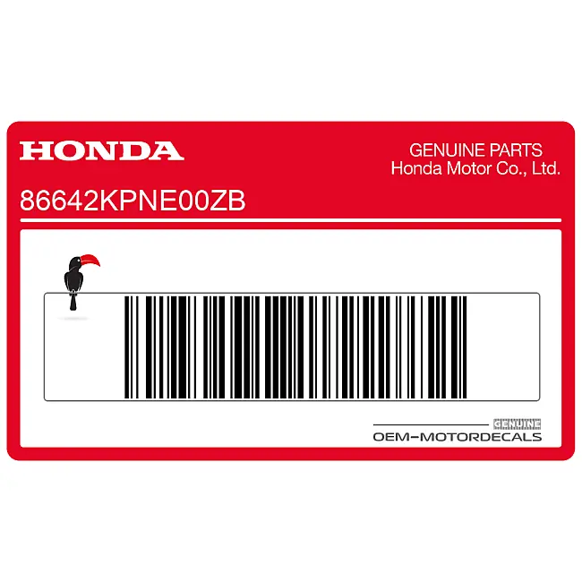 Honda CB125F Adesivo Convogliatore Radiatore Lato Sinistro OEM 86642KPNE00ZB