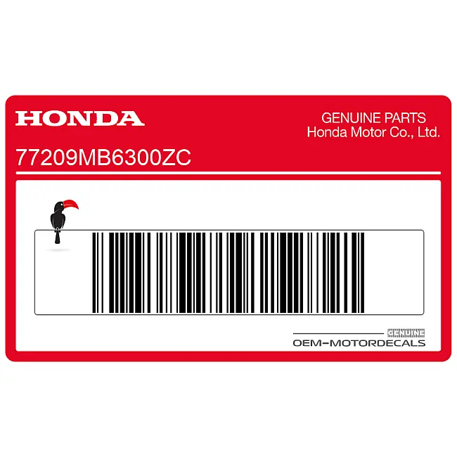 Honda VF1000 Pegatina Carenado Lado Derecho OEM 77209MB6300ZC
