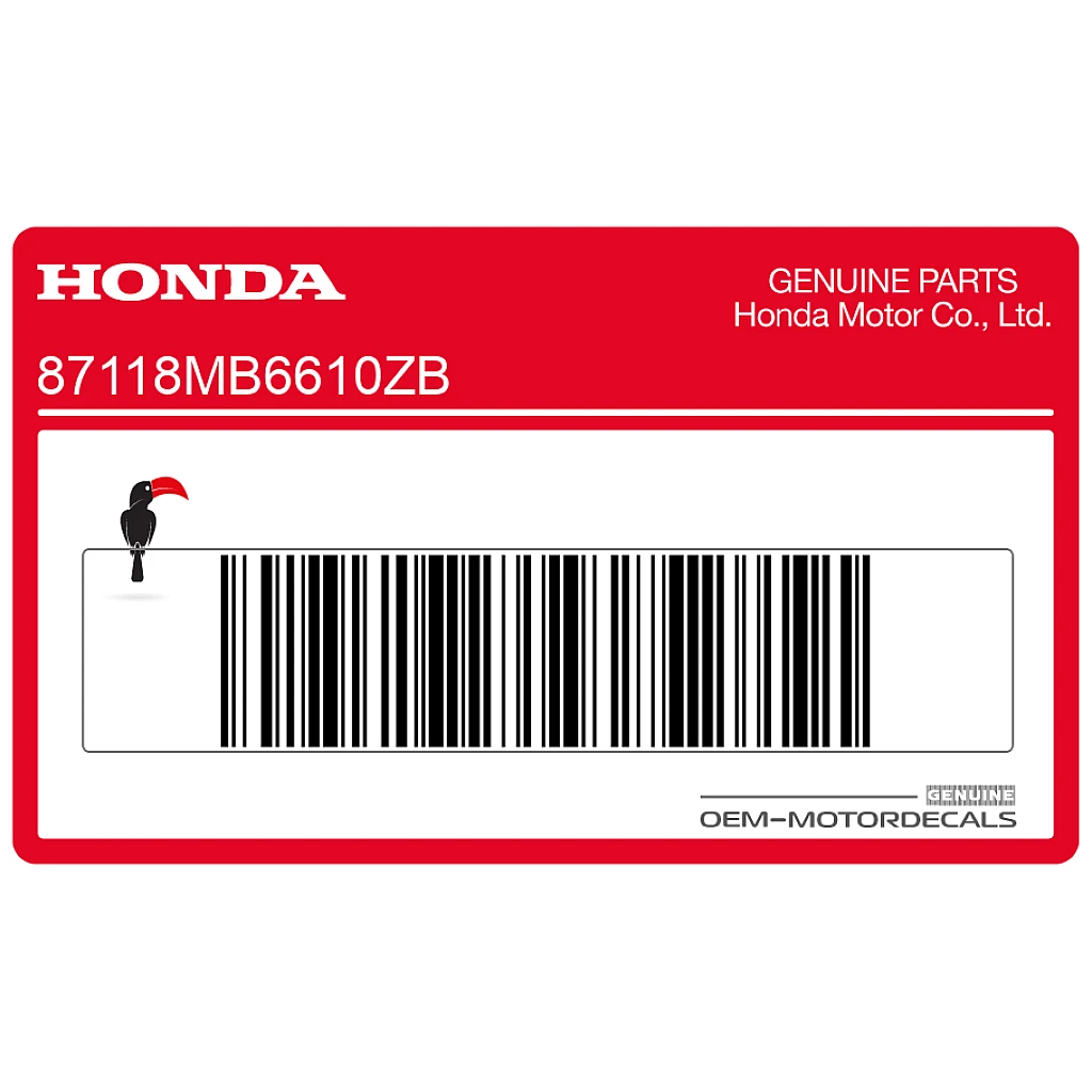 Honda VF1000 Vordere Verkleidung Aufkleber linke Seite OEM 87118MB6610ZB